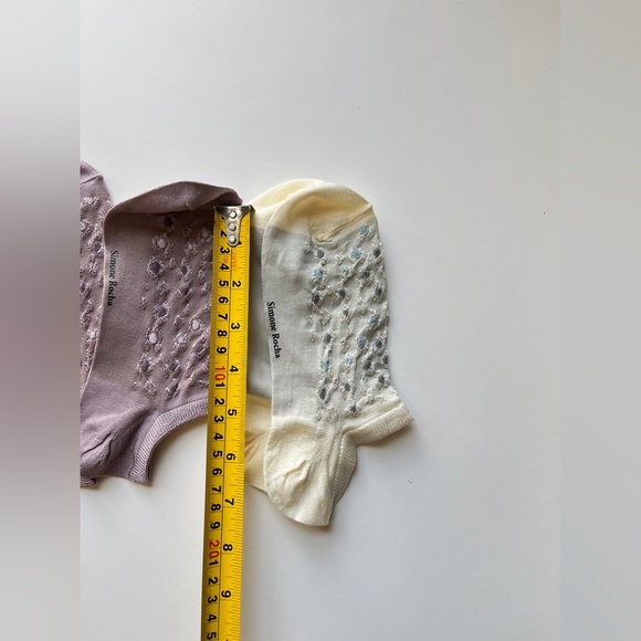 Simone Rocha Lavender and Cream Embroidered Socks - Picture 5 of 5
